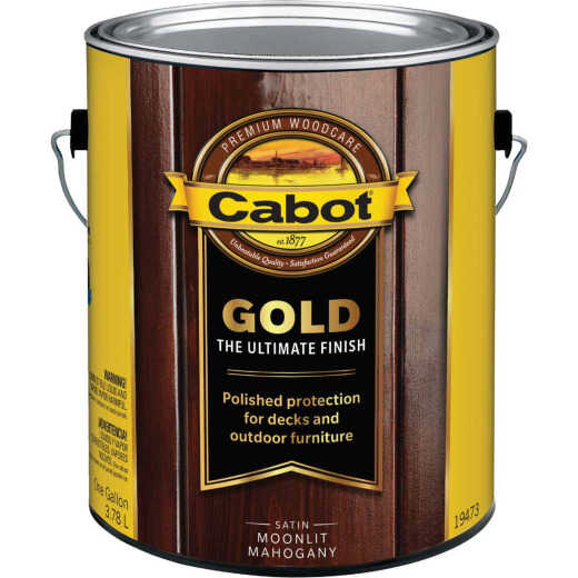 Cabot Gold Low VOC Exterior Stain, Moonlit Mahagony, 1 Gal.